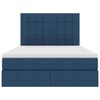 vidaXL Lit avec rangement et LED avec LED Bleu 140 x 200 cm Polyester