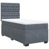 vidaXL Sommier &agrave; lattes de lit et matelas Gris fonc&eacute; 80x200 cm Velours