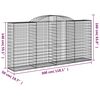 vidaXL Paniers &agrave; gabions arqu&eacute;s 25 pcs 300x50x140/160 cm fer galvanis&eacute;