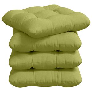 vidaXL Coussins de si&egrave;ge 4 pcs Vert clair 40 x 40 x 12 cm tissu