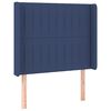 vidaXL T&ecirc;te de lit &agrave; LED Bleu 93x16x118/128 cm Tissu