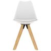 vidaXL Chaises à manger lot de 4 blanc PP et bois de hêtre massif