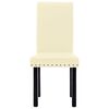 vidaXL Chaises &agrave; manger lot de 6 cr&egrave;me similicuir