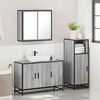 vidaXL Ensemble de meubles de salle de bain 3 pcs Sonoma gris