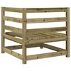 vidaXL Canap&eacute;s d'angle de jardin 2 pcs 70x70x67cm bois de pin impr&eacute;gn&eacute;