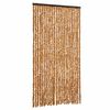 vidaXL Rideau anti-mouches ocre et blanc 100x200 cm chenille