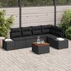 vidaXL Ensemble de canap&eacute; de jardin 6 pcs Noir