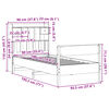 vidaXL Lit biblioth&egrave;que sans matelas 90x190 cm bois de pin massif