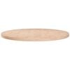vidaXL Dessus de table rond &Oslash;60x2,5 cm Bois de ch&ecirc;ne massif non trait&eacute;