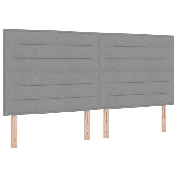 vidaXL Lit &agrave; ressorts avec matelas gris fonc&eacute; 90x190 cm Gris clair
