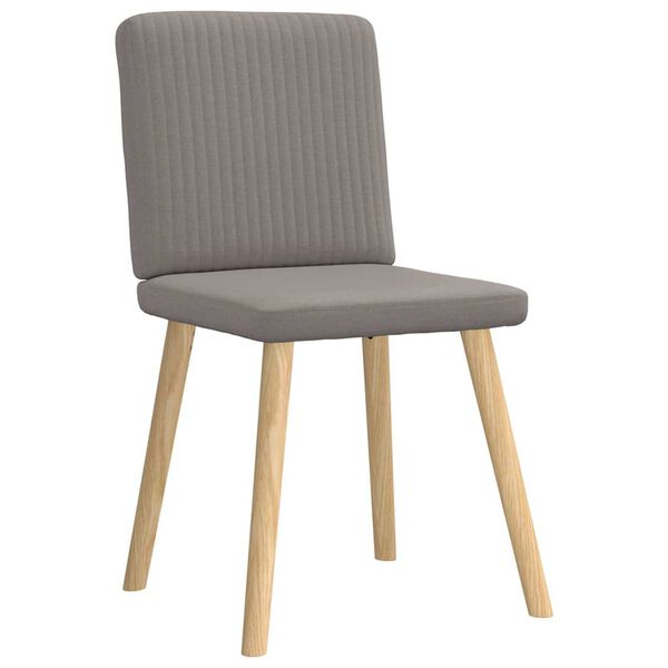 vidaXL Chaises &agrave; manger lot de 4 taupe tissu