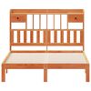 vidaXL Lit biblioth&egrave;que sans matelas cire marron 140x190 cm pin massif
