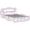 vidaXL Lit biblioth&egrave;que sans matelas cire marron 150x200cm bois massif