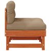 vidaXL Sofa de jardin milieu Pin massif Brun Cir&eacute;