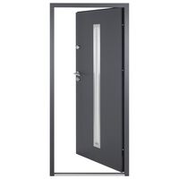 vidaXL Porte d'entrée anthracite 100x200 cm aluminium