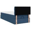vidaXL Lit ottoman avec matelas bleu 100x200 cm tissu