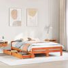 vidaXL Cadre de lit sans matelas cire marron 150x200cm bois pin massif