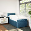 vidaXL Sommier &agrave; lattes de lit avec matelas bleu 90x200 cm velours