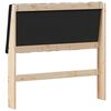 vidaXL T&ecirc;te de lit capitonn&eacute;e Noir 100 cm Pin massif