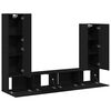 vidaXL Ensemble meuble TV 6 pcs Ch&ecirc;ne noir Bois d'ing&eacute;nierie