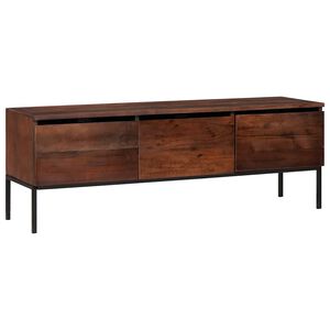 vidaXL Meuble TV marron miel 110 x 30 x 36 cm Bois d'acacia massif