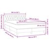vidaXL Sommier &agrave; lattes de lit avec matelas noir 160x220 cm velours