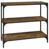 vidaXL Biblioth&egrave;que Ch&ecirc;ne fum&eacute; 80x33x70,5cm Bois d'ing&eacute;nierie et acier