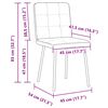 vidaXL Chaises &agrave; manger lot de 4 Gris clair Velours