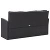 vidaXL Salon de jardin 6 pcs avec coussins Résine tressée Noir