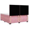 vidaXL Sommier &agrave; lattes de lit avec matelas Rose 200x200 cm Velours
