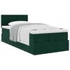vidaXL Cadre de lit ottoman avec matelas vert fonc&eacute; 90x200 cm velours
