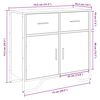 vidaXL Buffet ch&ecirc;ne marron 79,5x35,5x74,5 cm bois d'ing&eacute;nierie