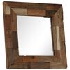 vidaXL Miroir Bois de r&eacute;cup&eacute;ration massif 50 x 50 cm