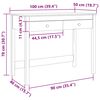 vidaXL Bureau avec tiroir Max Marron 100 x 50 x 78 cm Pin massif