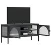 vidaXL Meuble TV noir 105x35x50 cm verre et acier
