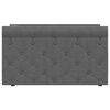 vidaXL Lit avec matelas et &eacute;clairage USB Gris fonc&eacute; Tissu 90x200 cm