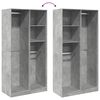 vidaXL Garde-robe Gris b&eacute;ton 100x50x200 cm Agglom&eacute;r&eacute;
