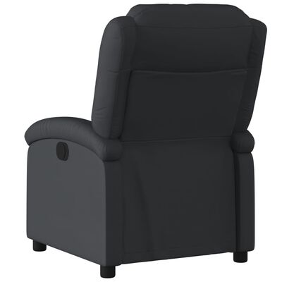 vidaXL Fauteuil inclinable noir cuir véritable