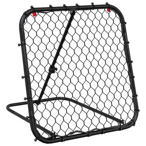 vidaXL Filet de rebond de football r&eacute;glable noir 84x73x60-80 cm acier