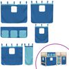 vidaXL Lit mezzanine enfants avec rideaux sans matelas bleu 90x190 cm