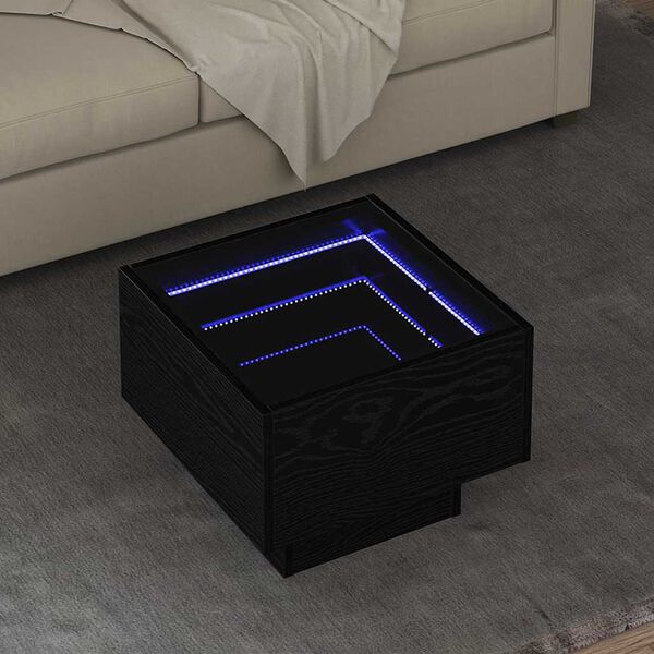 vidaXL Table basse Chêne noir 40 x 40 x 30 cm Bois d'ingénierie