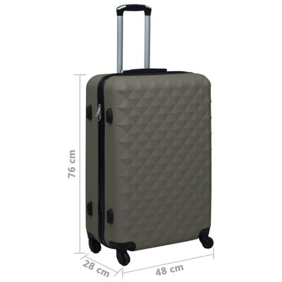 vidaXL Valise rigide Anthracite ABS