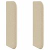 vidaXL Oreille de t&ecirc;te de lit Cr&egrave;me 40,5 x 40,5 x 4 cm tissu