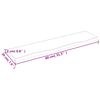 vidaXL &Eacute;tag&egrave;re murale marron clair 80x20x2 cm bois ch&ecirc;ne massif trait&eacute;