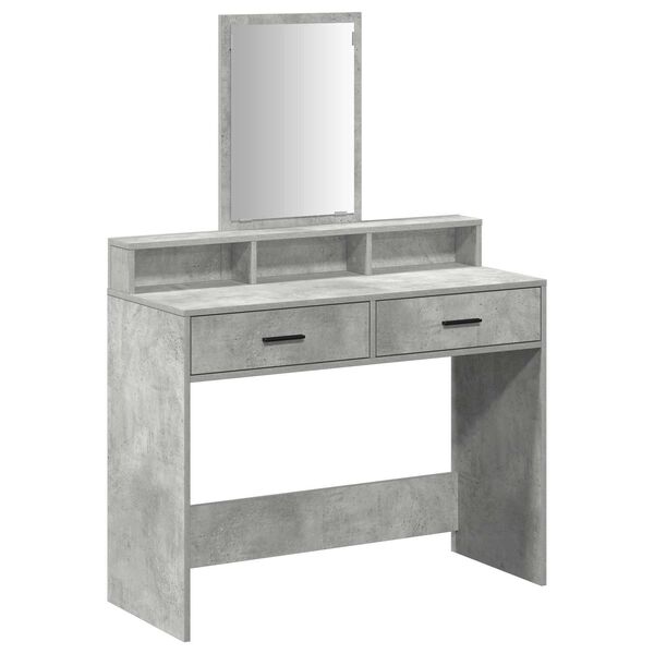 vidaXL Table de Toilette avec tiroir Gris b&eacute;ton 100 x 41 x 140 cm