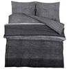 vidaXL Ensemble de housse de couette gris fonc&eacute; et noir 140x200 cm coton