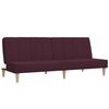 vidaXL Canap&eacute;-lit &agrave; 2 places avec tabouret Violet Tissu