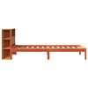 vidaXL Lit biblioth&egrave;que sans matelas cire marron 100x200 cm pin massif