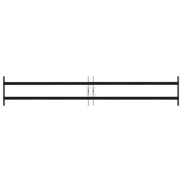 vidaXL Grille de Fen&ecirc;tre Noir 176 x 30 cm Acier enduit de poudre