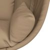 vidaXL Chaise suspendue en forme d'&oelig;uf et support taupe tissu et acier